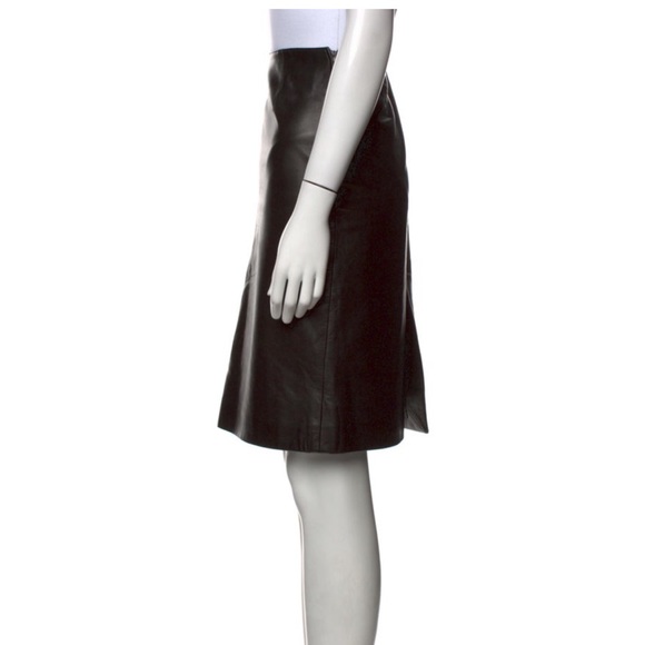 Prada Dresses & Skirts - Prada leather skirt sz US4, IT40. Pencil skirt lamb leather excellent condition